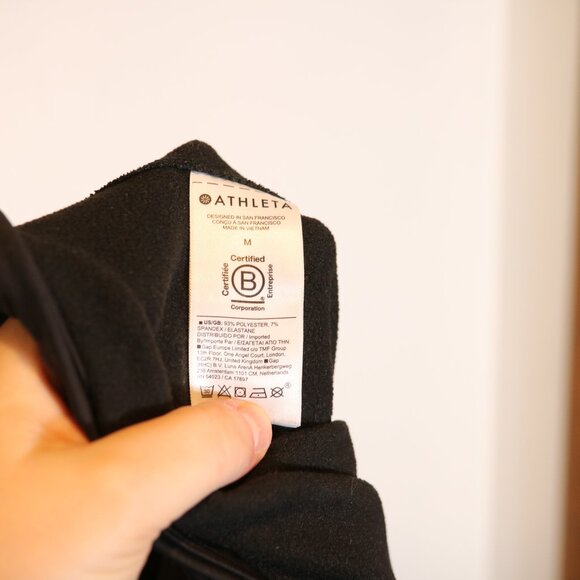 Athleta Unstoppable Fleece Lined High Rise Jogger Womens Medium Black Casual - Picture 4 of 6